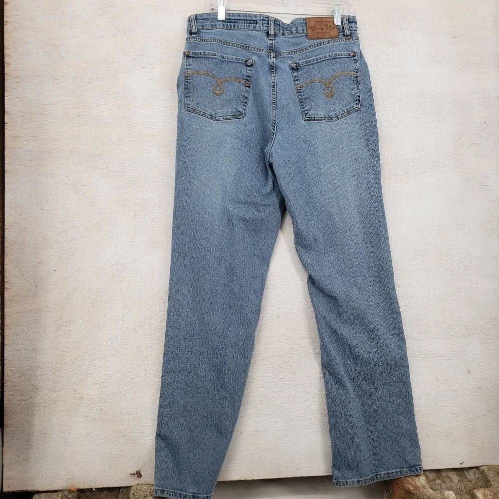Jack of Spades Men 35 x 32 blue jean cotton nylon elastane blend The High Roller
